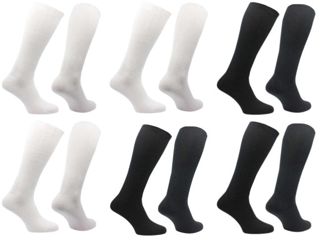 unisex diabetic cotton socks without elastic band, 3 pack