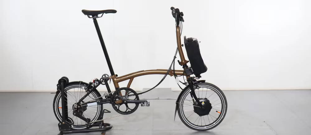 a Brompton folding bike