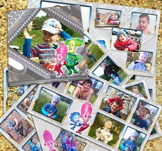 Детская фотокнига "Фиксики" в формате PSD для Фотошоп