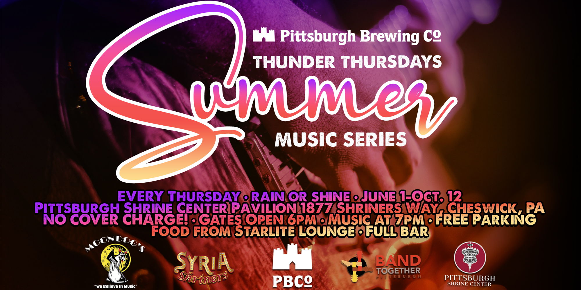 Pittsburgh Brewing Company Thunder Thursdays Summer Music Series promotional image