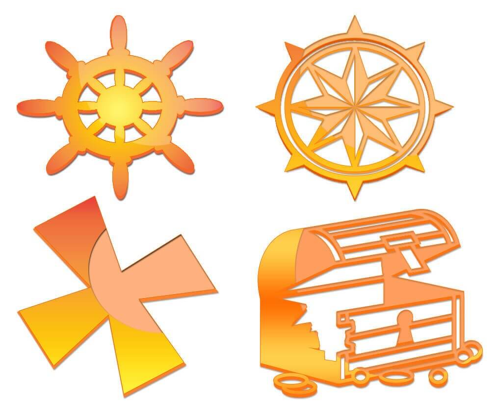 Морские иконки в PSD формате