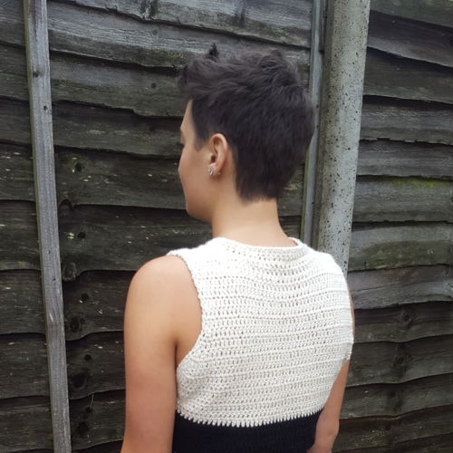 Häkelmuster: Tanktop in Farbblock-Optik