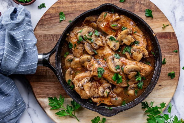 Photo of Chicken Marsala with Cauliflower Mashed (KETO)