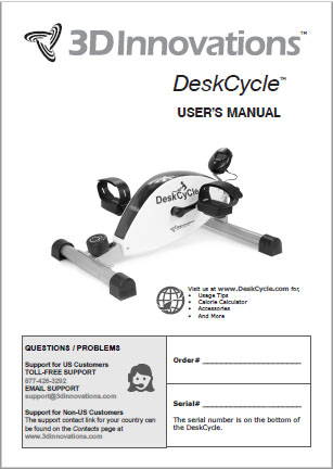 Click to view the DeskCycle users manual