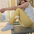 Pantalon Joy chino en toile jaune Happy