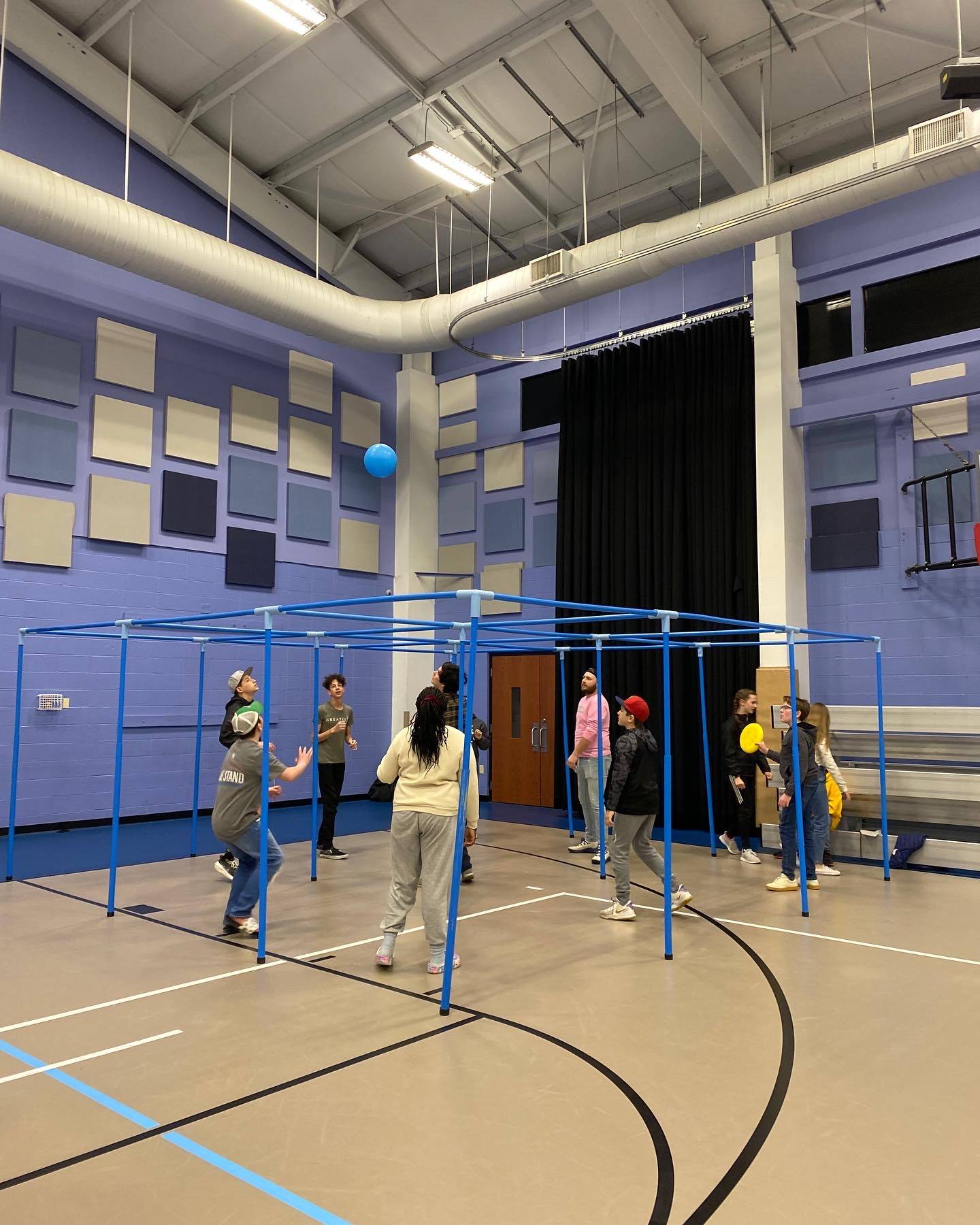 PE games like 9 Square in the Air are ideal for building connection and self-esteem in students.