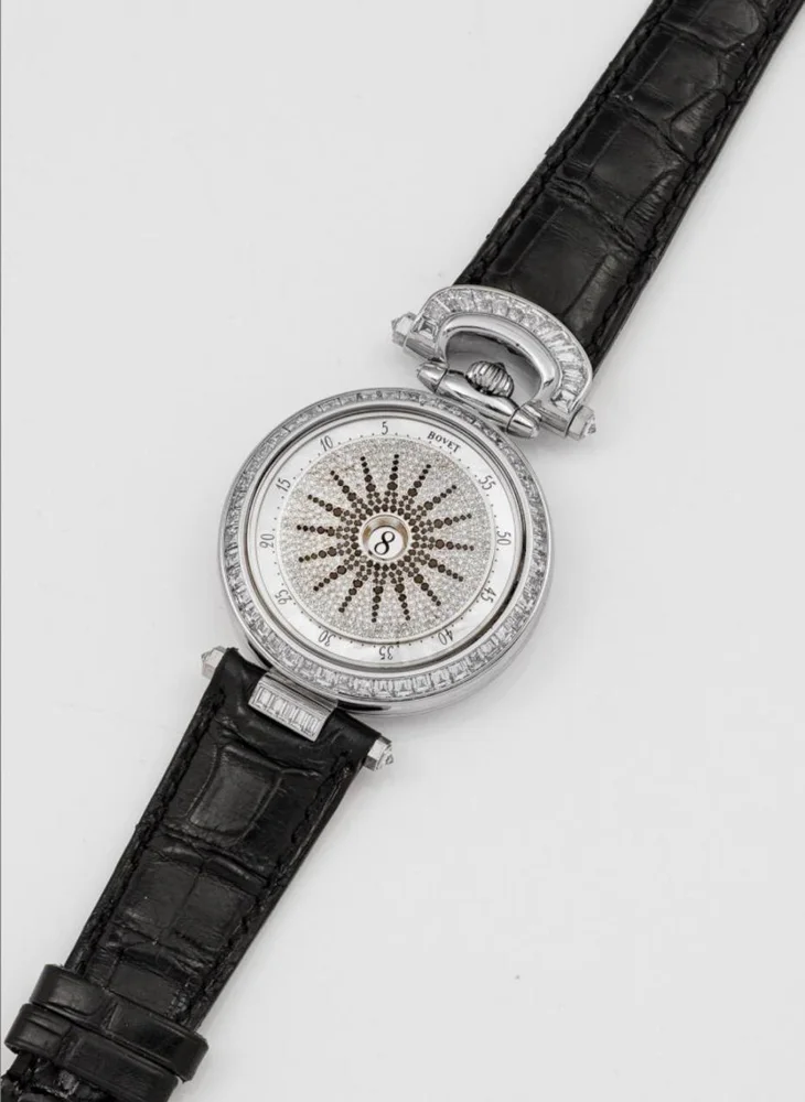 Fleurier Jump hour White gold with baguette diamonds, image 1 Fleurier Jump hour White gold with baguette diamonds, image 1