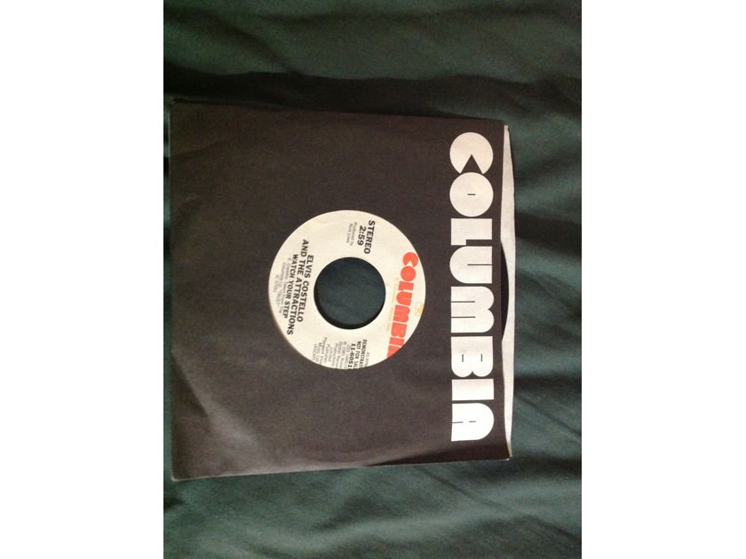Elvis Costello & The Attractions - Watch Your Step Columbia Records Promo 45 NM