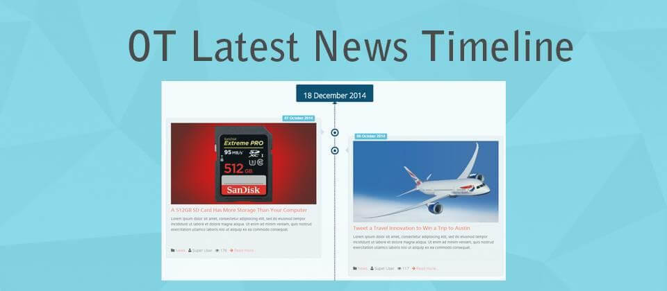 Latest News Timeline - список новостей на временной шкале