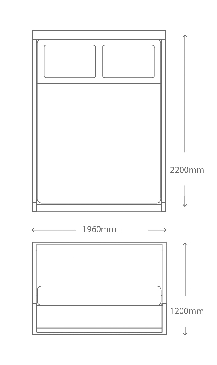 Cleo king bed frame size