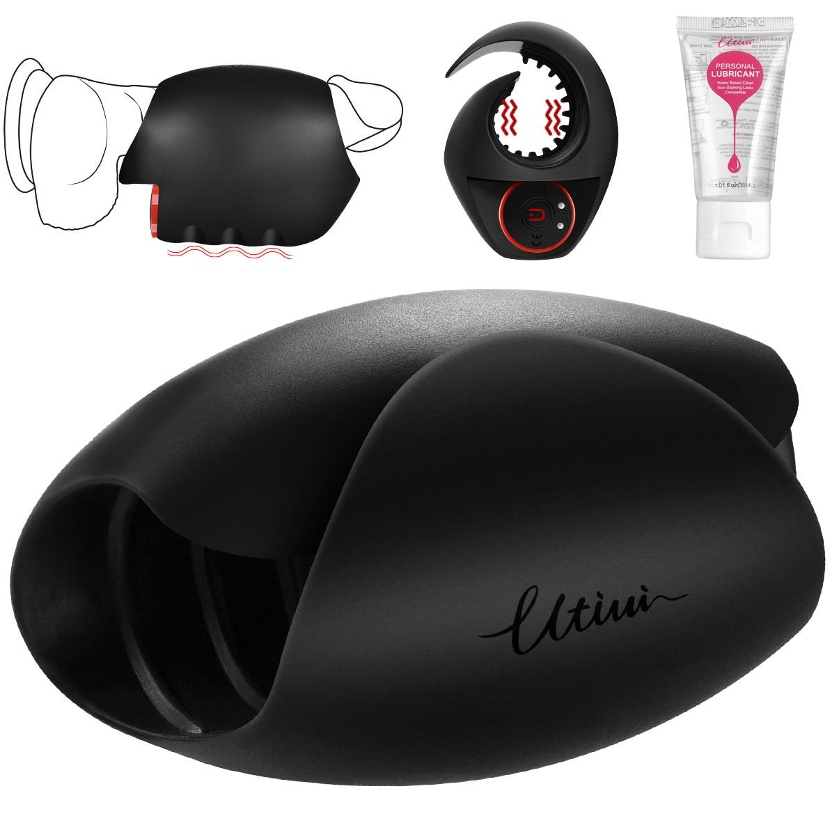 Utimi Handheld Vibrating Masturbation Cup With Water Based Clean Lubricant