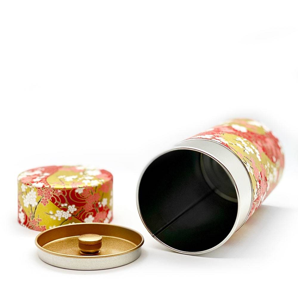Washi tea canister handmade japan