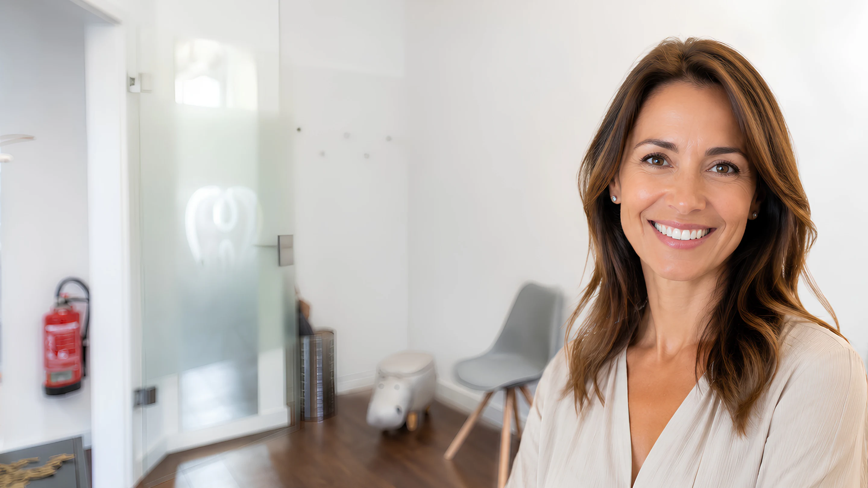 happy woman smiling