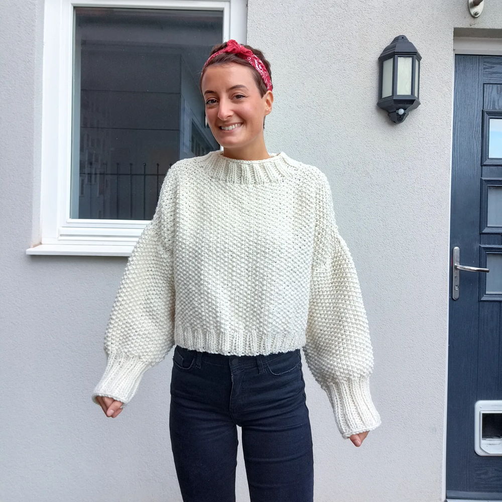 Knitting pattern: Simple, seedy sweater