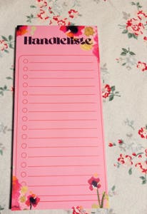 Handleliste rosa