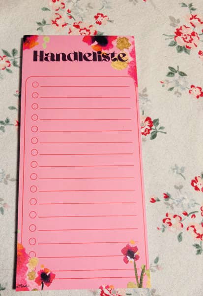 Handleliste rosa