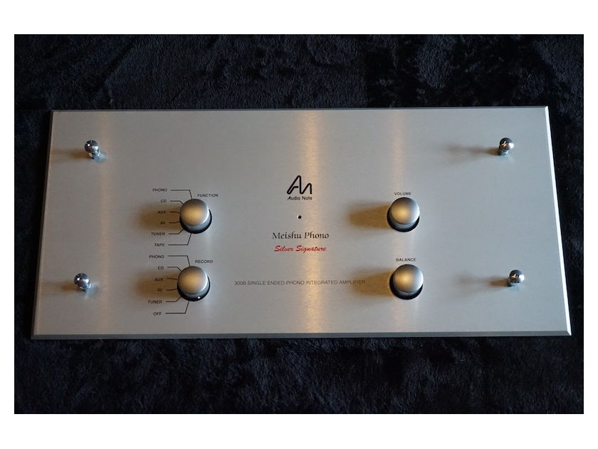 Audio Note UK Meishu Phono Silver Signature Silver Front Plate New TO TRADE