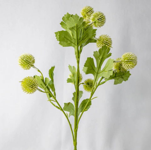 White Pom Pom Spray - Realistic Artificial Flowers and Greenery - Image 4