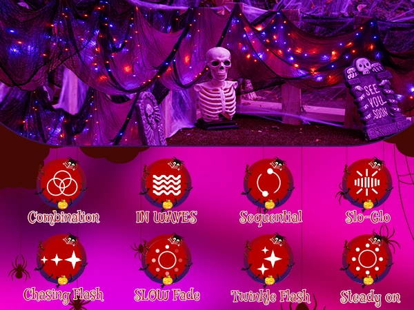 Ollny's 640 leds clear cable string lights can switch from warm white to 3 multi-colors