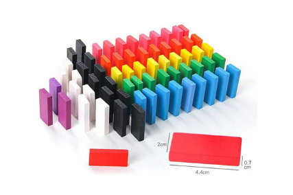 Mini wooden building blocks,120 Piece 12 Colours, made from New Zealand Pine block building toy - Image 3