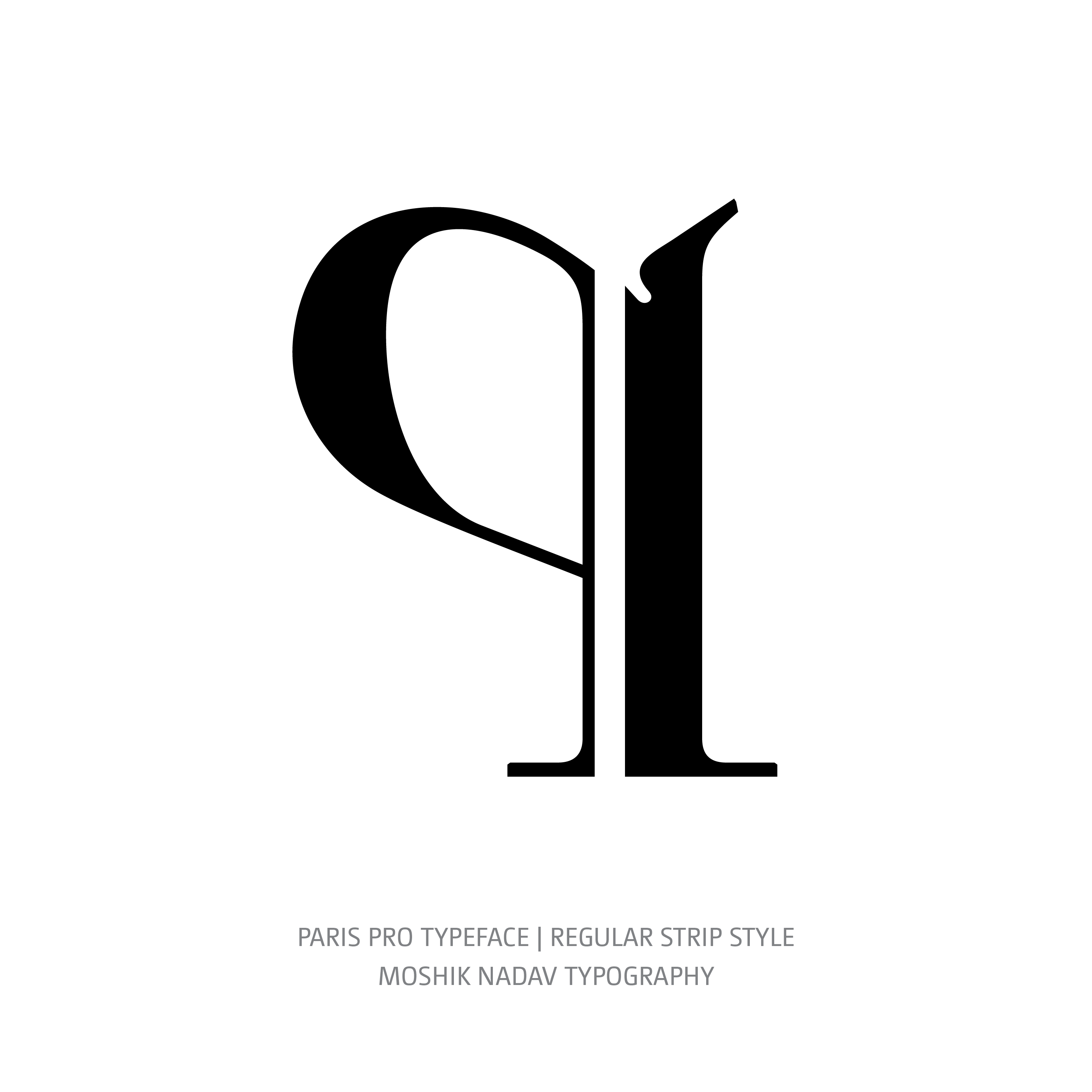 Paris Pro Typeface Regular Strip q