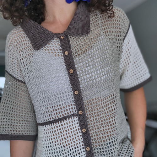 Creëer je eigen trendy SUNSET Breeze Shirt met ons haakpatroon