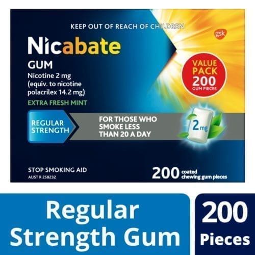 Nicabate Gum Nicotine 2mg Value Pack 200 pieces - Extra Fresh Mint Regular - Image 5