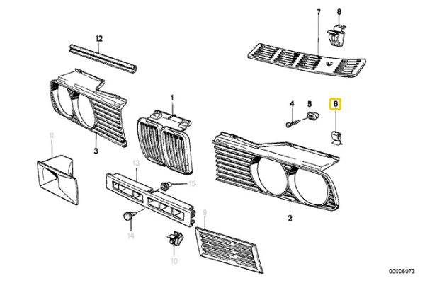 Kidney Grille Clamps 51131872146