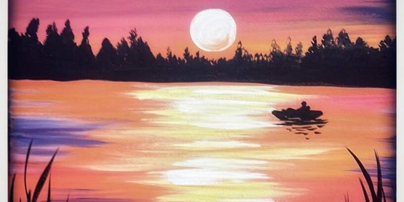 " Lakeside Sunset - Painting Class! promotional image