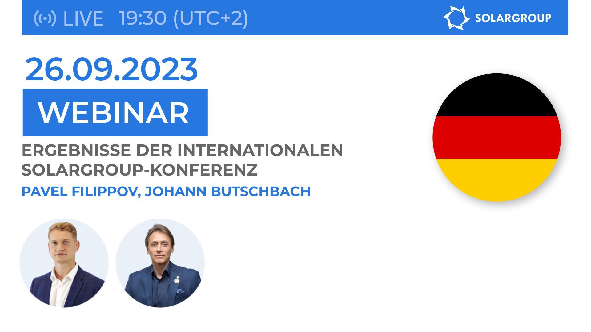 Deutschland. Informieren Sie sich über die Ergebnisse der Internationalen SOLARGROUP-Konferenz in Moskau