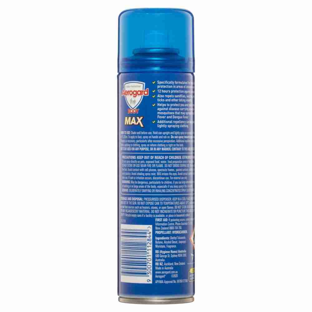 Aerogard Heavy Duty 40% Deet Insect Repellent Aerosol Spray 150 - Image 3