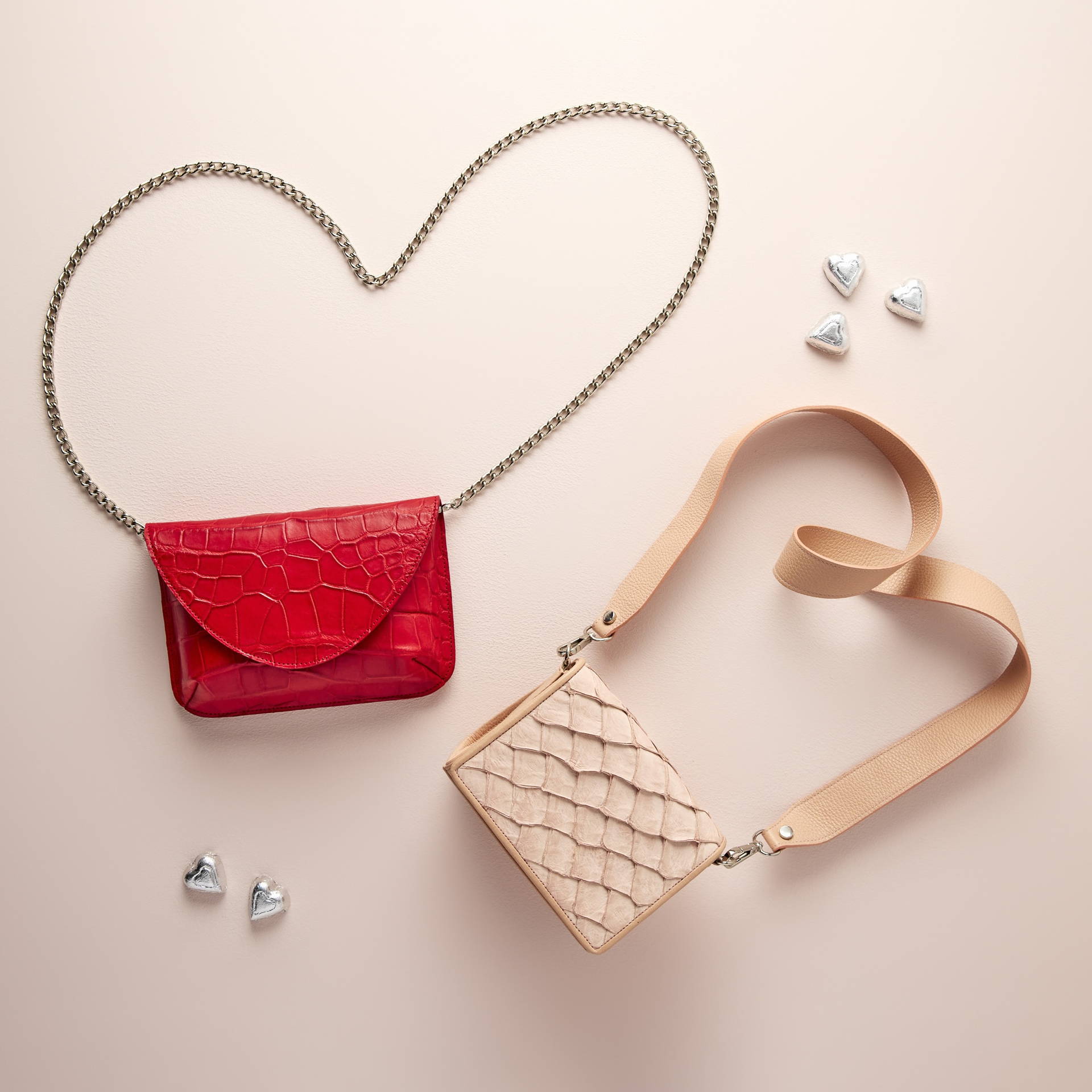 piper & skye  alligator braemar tote under a christmas tree with a branded shopping piepr