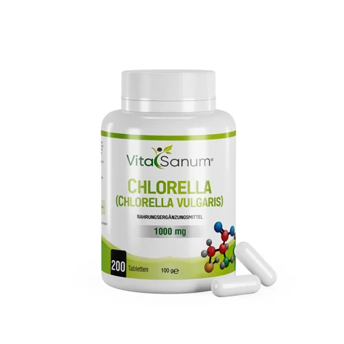 Chlorella - Chlorella vulgaris - 1000mg 200 Tabletten