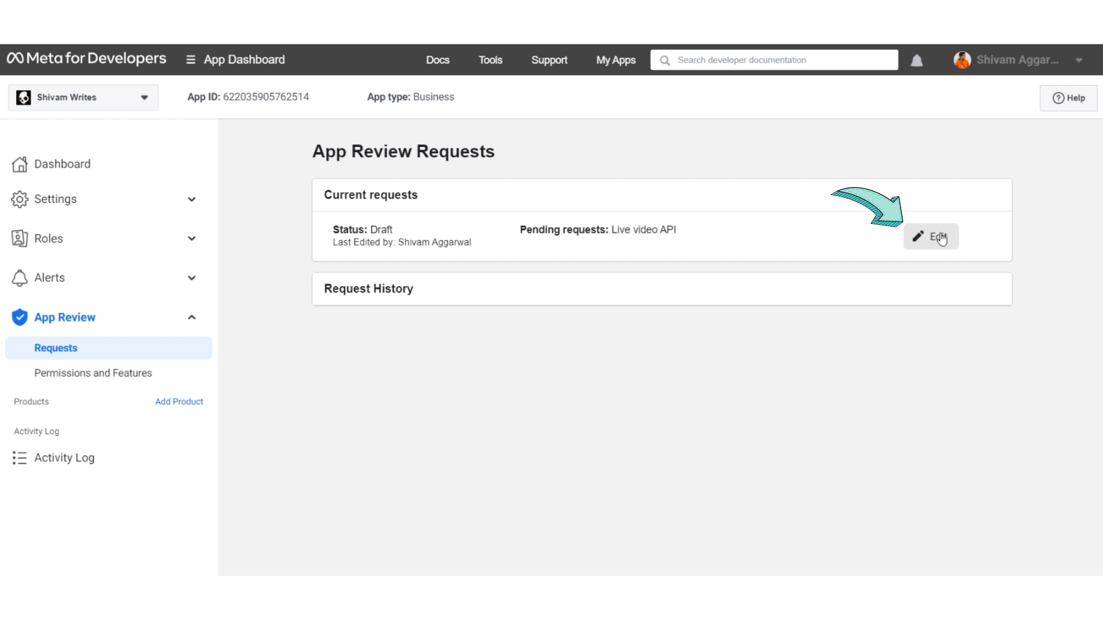 Edit app review requests