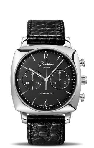 Sixties Square Chronograph Stainless Steel / Black