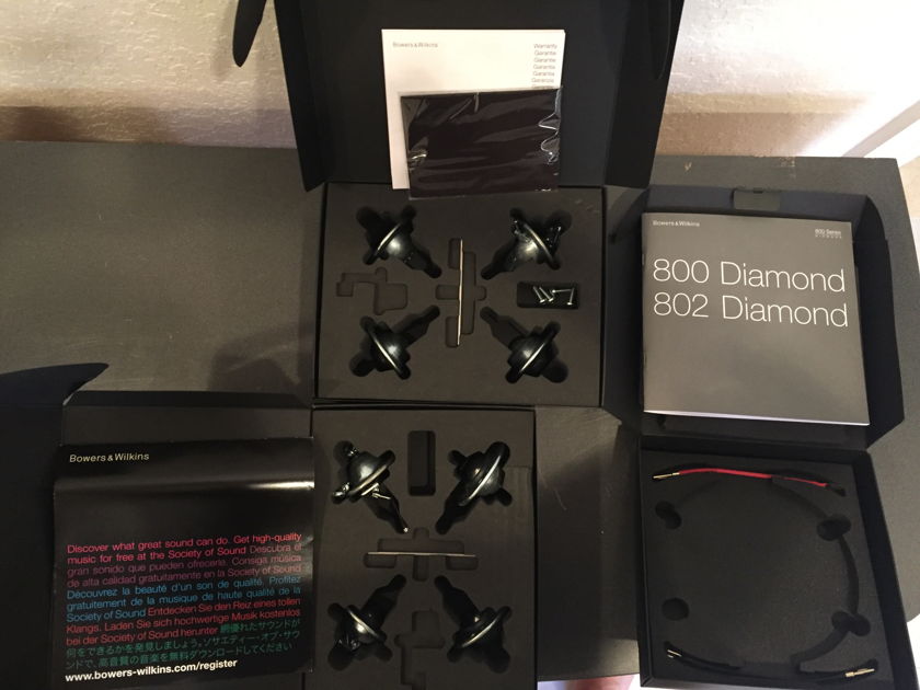 B&W 802 Diamond (D2) Gloss Black Bowers & Wilkins Speakers 802D2