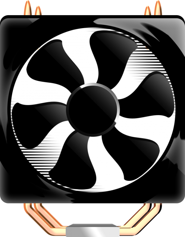 Изображение компьютерного вентилятора (кулера, computer fan) в послойном формате psd