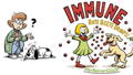 VierBeinerGlück Cartoon "Drops für das Immunsystem beim Hund"