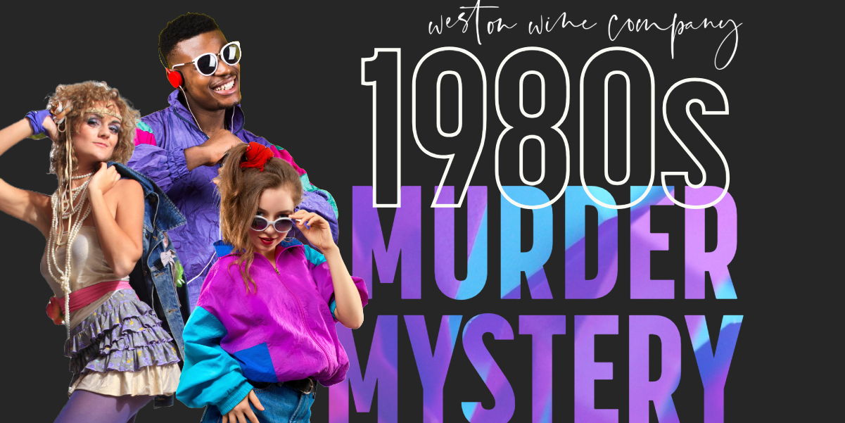 1980s Murder Mystery Party promotional image