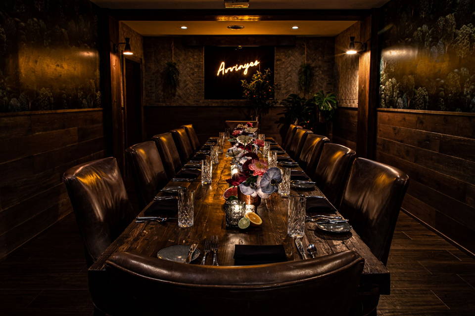 Avvino private dining room designed by Stacy K Floral 
