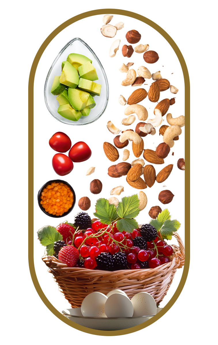 Zinc-rich foods like nuts and berries support bones, recovery, and absorption