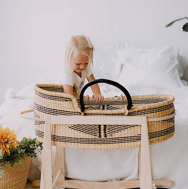 Handmade and woven African Moses Basket