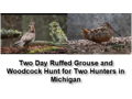 Two Day Ruffed Grouse and Woodcock Hunt for Two Hunters in Michigan