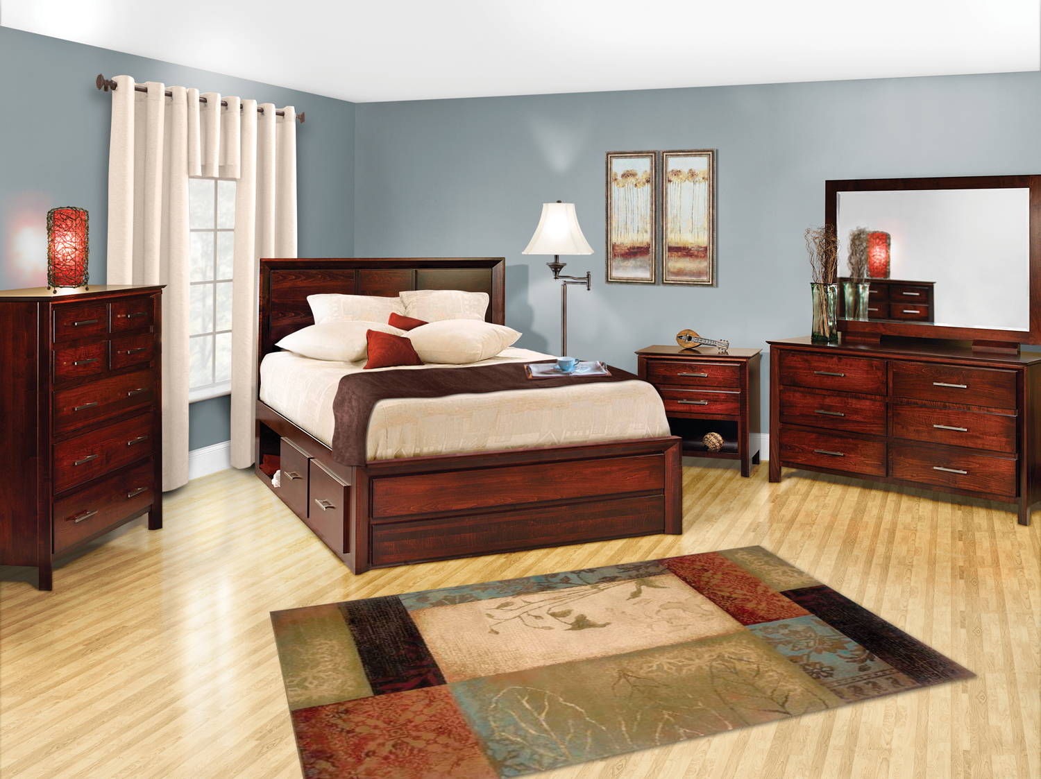 Image of fully customizable Zenith Bedroom Set through Harvest Home Interiors Amish Solid Wood Furniture