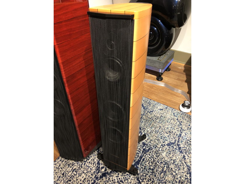 Sonus Faber Cremona M 1 Owner Pair Maple speakers-Orig box red valvet covers