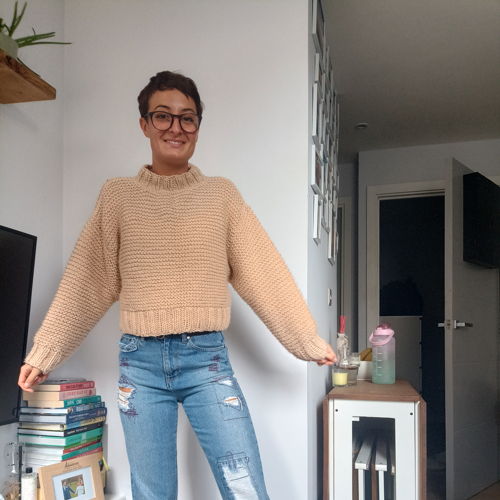 Strickmuster: Super einfacher Pullover mit Strumpfband