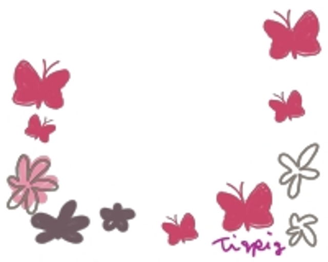 フリー素材 ちょう 蝶々 と花のイラスト シンプルでガーリーな素材 Tigpig Awrd アワード
