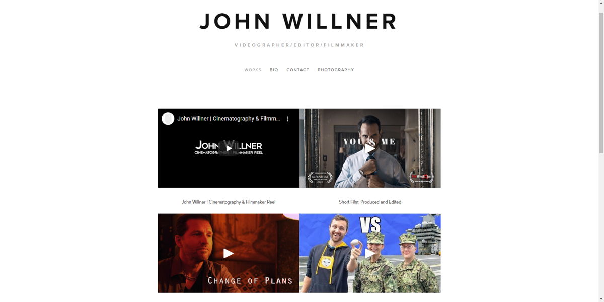 Screenshot of John Willner, from the videography websites collection.