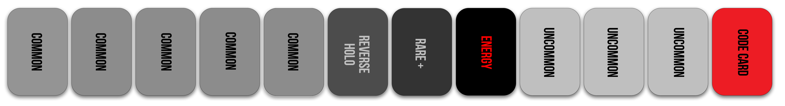 Break down of a Crown Zenith booster pack.