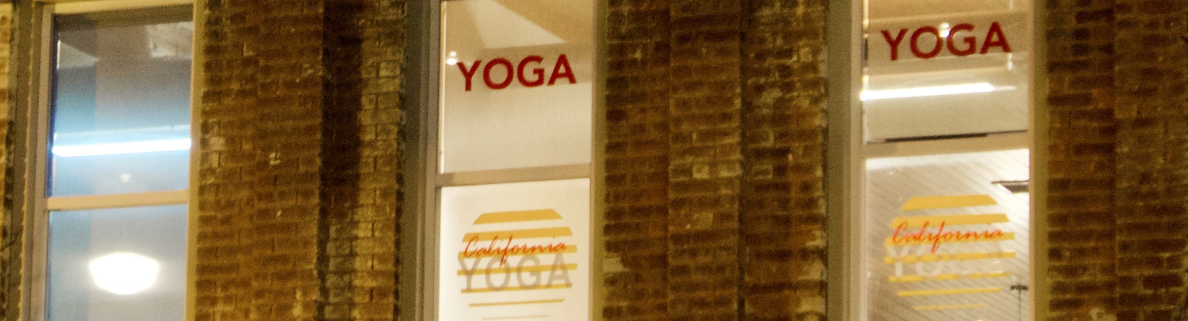 Yoga studio windows